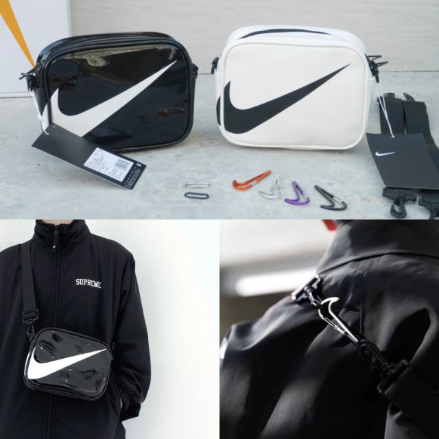 nike mini swoosh pvc sling bag