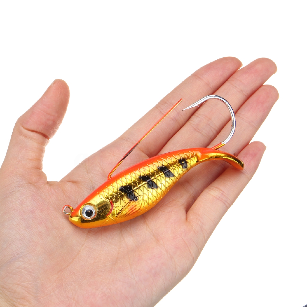Weedless Shad Lures Pike Perch Zander Bass Pollock Sea Fishing Tackle 8.5cm