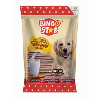 บิงโกสตาร์ ยัมมี่ สติ๊ก ขนมสุนัข รสนม 500 ก. อาหารสุนัข Bingo Star Yummy Stick Dog Snack Milk Flavour 500g