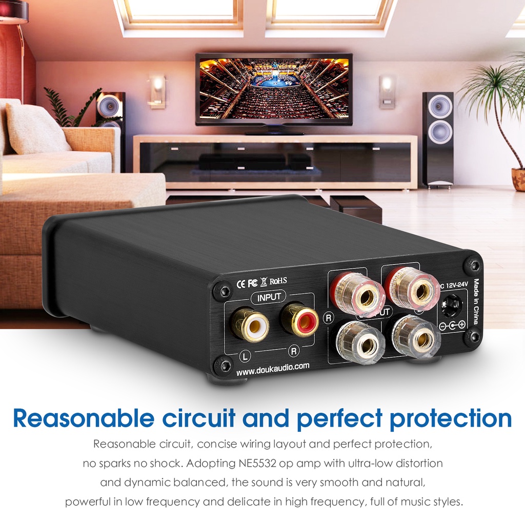 Nobsound NS-04G PRO HiFi เครื่องขยายเสียงสเตอริโอดิจิทัล 2.0 ช่องทาง 100W×2 ขนาดเล็ก สําหรับบ้าน - รูปที่ 5