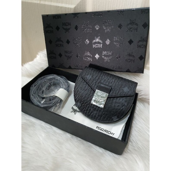 💥MCM Tracy Round Crossbody Wallet in Visetos ของแท้