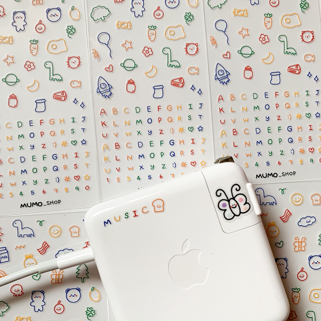 STICKER ⌗ กระปุ้กกระปิ้ก Outline pvc สติกเกอร์ใส 45 บาท/ รูปที่ 5