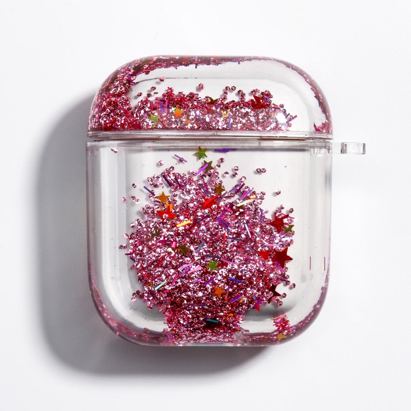 เคส Airpods กลิตเตอร์น้ําไหลสําหรับ airpods 1,2,pro Xphone+