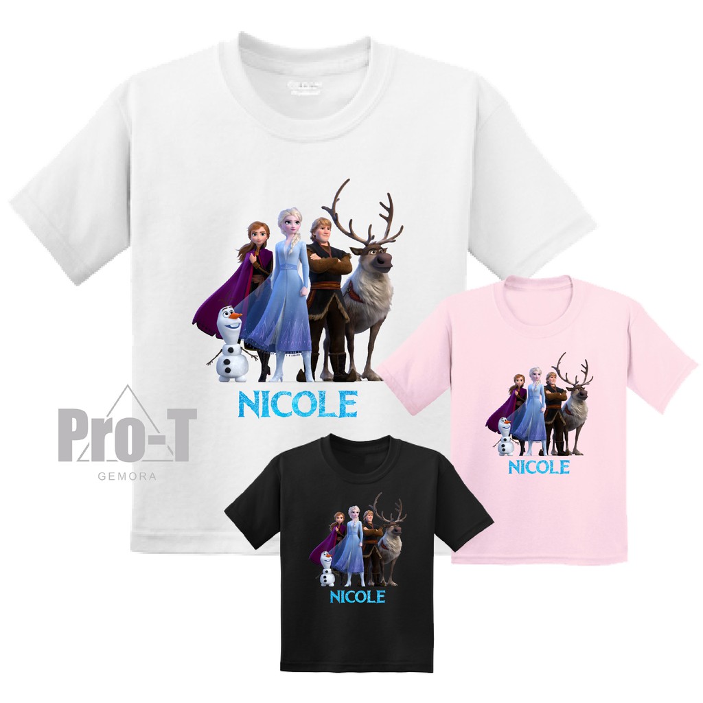 เสื้อยืด Disney Frozen 2 Elsa Anna (ชุดรอมเปอร์เด็ก/เสื้อยืดเด็ก) *ฟรี* เพิ่มชื่อ - เด็ก / ผู้ใหญ่มี