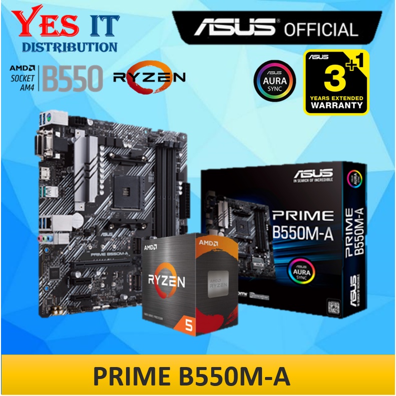 AMD RYZEN 5 5600 SOCKET AM4 PROCESSOR + ASUS MOTHERBOARD