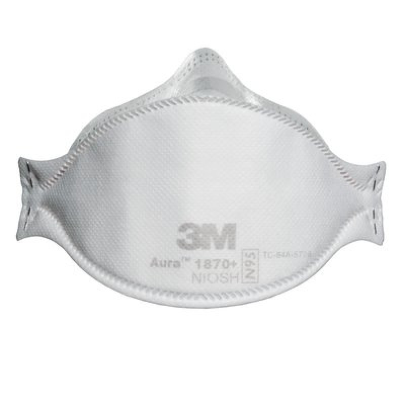 3M1870+(N95) Particulate Respirator หน้ากากป้องกันฝุ่นละออง และเชื้อวัณโรค  แพคซองพลาสติก 1 ชิ้น