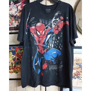 เสื้อยืดผ้าฝ้ายพิมพ์ลาย เสื้อยืดวินเทจ Spider-Man