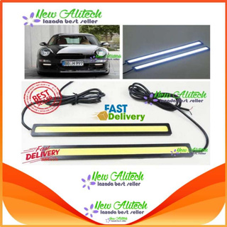 New Alitech 2pcs Waterproof 12V LED COB Car Auto DRL Driving Daytime Running Lamp Fog