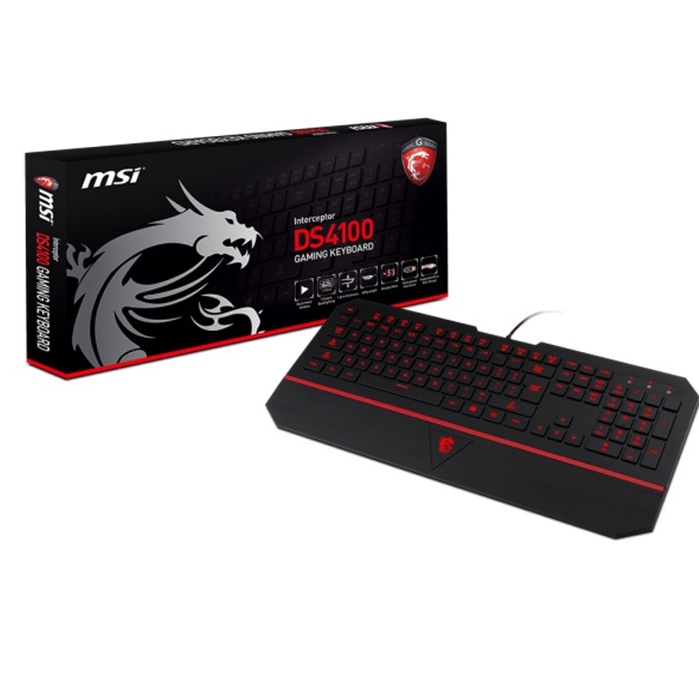 KEYBOARD (คีย์บอร์ด) MSI INTERCEPTOR DS4100 GAMING KEYBOARD ของใหม่