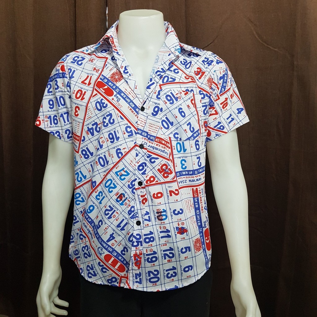 เสื้อปฎิทิน ลายปฎิทิน เชิ้ต  เสื้อสงกรานต์