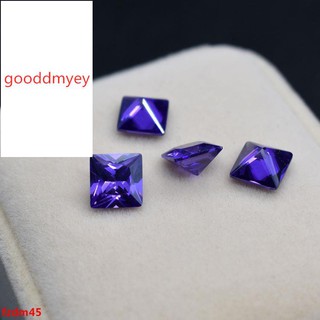 Spot discounts  purple blue square   stone princess square diamond violet gemstone DIY with stone make-up stone Wuzhou gemstone cc012