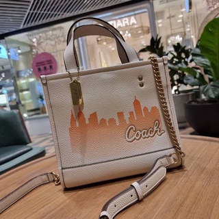 COACH C6494 COACH x JENNIFER LOPEZ DEMPSEY TOTE 22 WITH NYC SKYLINE