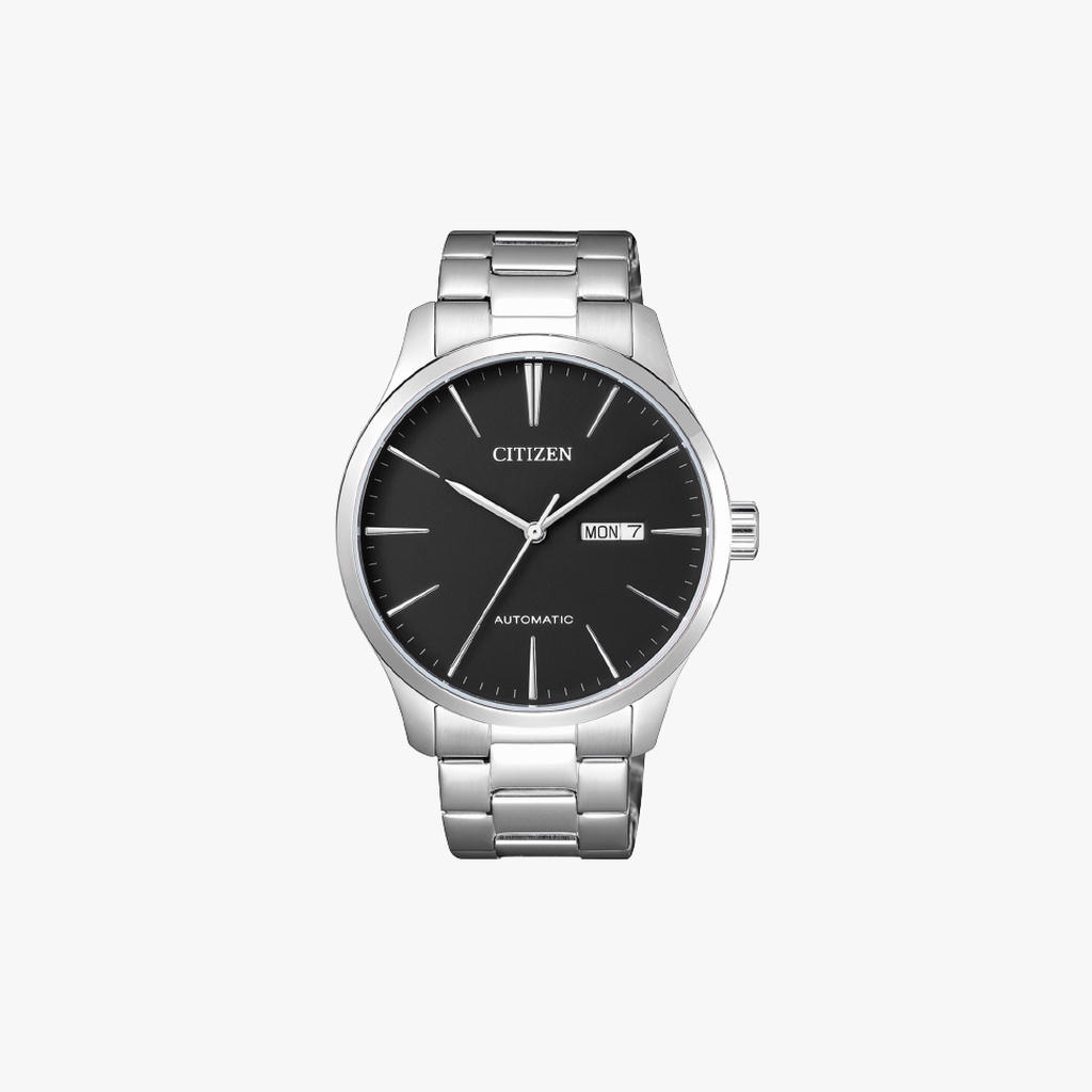[ประกันร้าน] CITIZEN นาฬิกาข้อมือผู้ชาย รุ่น NH8350-83E Men's Stainless Steel Black Dial Day Date Automatic Watch Silv
