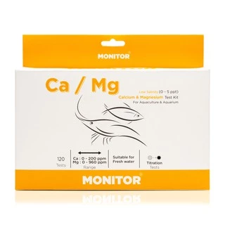 ชุดทดสอบแคลเซียมและแมกนีเซียม สำหรับน้ำจืด (ความเค็ม 0-5 ppt) MONITOR Ca/Mg TEST KIT LOW SALINITY