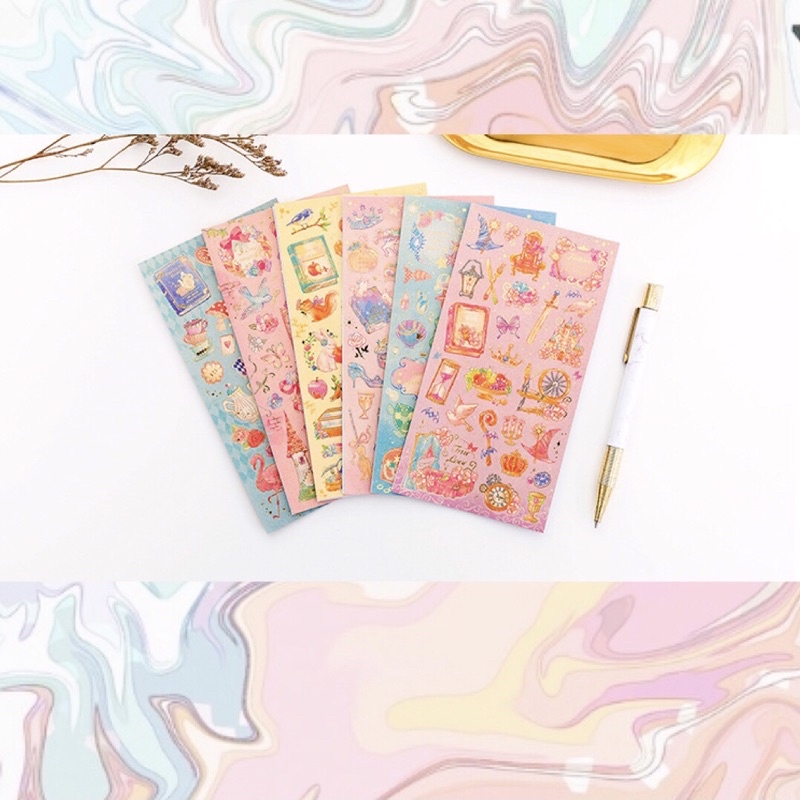 🇹🇭พร้อมส่ง✨ สติ๊กเกอร์น่ารัก ลายเจ้าหญิง สำหรับตกแต่ง สติ๊กเกอร์ไดคัท DIY Princess stickers