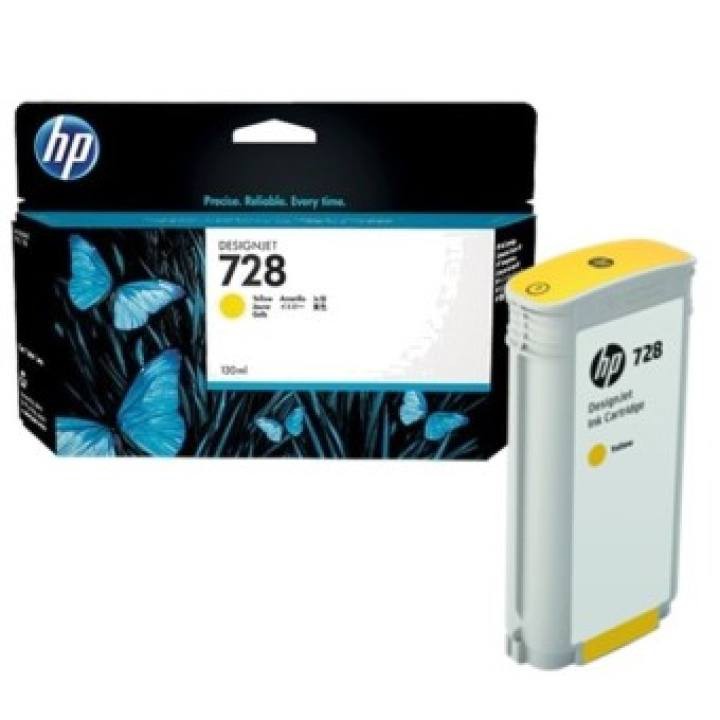HP 728 130-ml Yellow DesignJet Ink Cartridge (F9J65A)