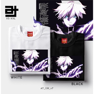 เสื้อยืด AvidiTee AT Jujutsu Kaisen JJK Manga Anime Satoru Gojo v7 Customized Unisex TShirt for Men and Women ใส่สบายๆ