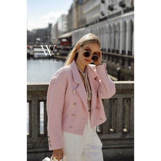 พร้อมส่ง🛥️S-L⛴️cruise pink  tweed jacket⛴️ w