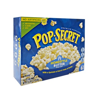 POP-SECRET ไมโครเวฟป๊อปคอร์น รสเนยต้นตำรับ 540g (90g X 6)  EXP : 05.12.23