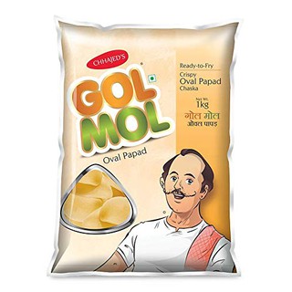 Frylo Ready-to-Fry Multigrain Golmol Oval Papads 1kg