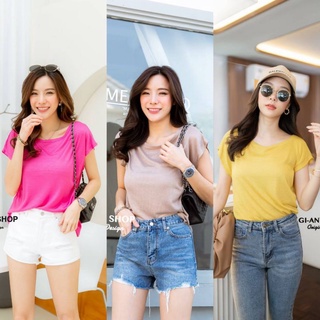 พร้อมส่ง💥เสื้อคอปาด ผ้าสลาฟ ใส่สบาย💥งานป้ายแท้