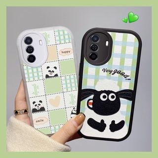 เคสโทรศัพท์มือถือ กันกระแทก ลายการ์ตูนแพนด้า และแกะน่ารัก สําหรับ Huawei Nova Y70 Nova9 Y70