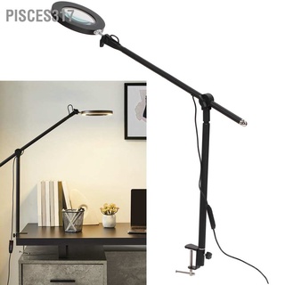 Pisces317 โคมไฟแว่นขยาย Led 3 โหมด หมุนได้ อเนกประสงค์