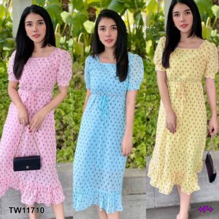 MF11710🍓
Maxi Dress เดรสดอกไม้เล็กๆ น่ารักสดใส ลายสวยคมชัด แมกซี่เดรสตัวยาวแขนตุ๊กตา เนื้อผ้าฝ้ายลายดอกไม้