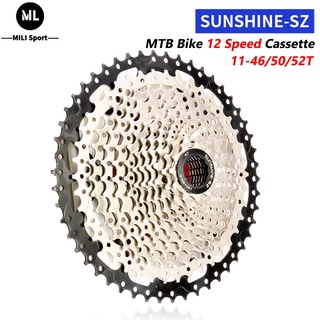 ✨Cod พร้อมส่ง✨ Sunshine เฟืองล้อจักรยานเสือภูเขา 12 ความเร็ว 46 50 52T สําหรับ Shimano SRAM SUNRACE