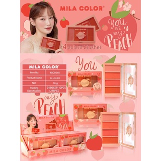 MC5018 บลัชออน​ Heng​ Fei​ 4 เฉดสี เนื้อ​แมท​ เนื้อชิ​มเมอร์​ ติดทน โทนส้ม โทนพีช โทนชมพู สวยคุ้มมากจ้า🍑🍓