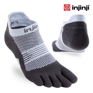 Injinji ถุงเท้าวิ่ง แยกนิ้ว WMN RUN LW NO SHOW GRAY รุ่นวิ่งซ่อนข้อ (ผู้หญิง) สีเทา ของแท้