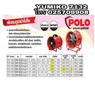 POLO พัดลมดูดเป่า อย่างดี ทนทาน แข็งแรง แรงลมดีเยี่ยม