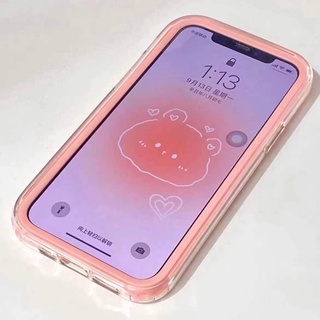 เคสโทรศัพท์มือถือ ซิลิโคนใส กันกระแทก 2 In 1 สีแคนดี้ สําหรับ IPhone 13 11 12 Pro Max XR X XS Max 6 6s 7 8 Plus 13Mini 12Mini