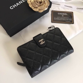 ❌Sale2990❌ ปกติ 3590 กระเป๋าสตางค์ หนังแท้ Wallet Caviar Skin Size 15x10x3.5 cm. เกรดออริงานดีสุด ชอบงานดีสุดแนะนำค่ะ สิ