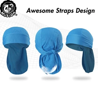 Musion Durag ผู้ชาย ผู้หญิง ขี่จักรยาน โจรสลัด ผ้าพันคอจักรยาน หมวกกีฬากลางแจ้ง หมวกขี่จักรยาน ผ้าคาดศีรษะ