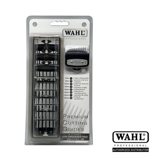 แท้100% Wahl *premium* ฟันรอง ปัตตาเลี่ยน หลังเหล็ก ตัวรอง 8 เบอร์ Made In U.S.A. Professional 8-Pack Coded Cutting Guides ใช้กับปัตตาเลี่ยนWahl รุ่นปกติได้ (ฟันรองตัด ปัตตาเลี่ยน แบตตาเลี่ยน แบตเตอร์เลี่ยน ตัดผม ที่ตัดผม)