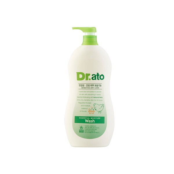 Dr. Ato Essential Moisture Wash ขวดใหญ่ 500 ml.สำหรับผิวภูมิแพ้/แพ้ง่ายจากเกาหลี