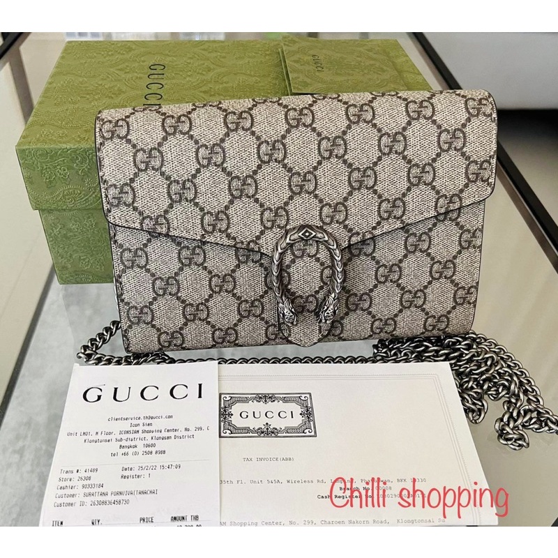 Use Like New Gucci dionysus wallet on chian แท้