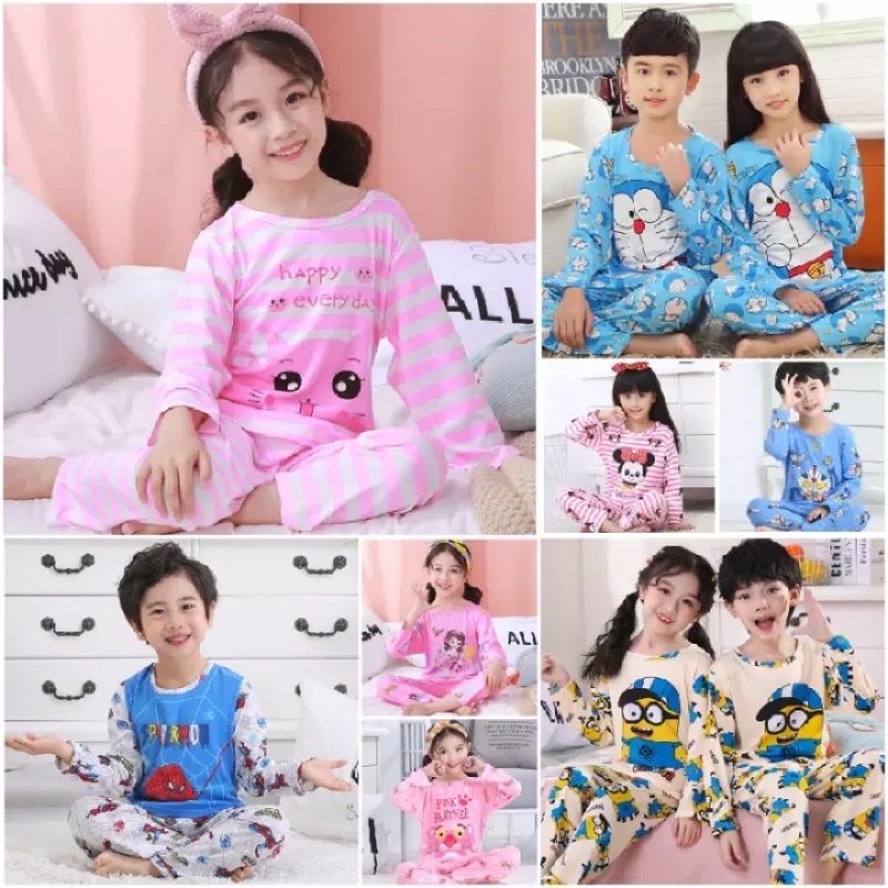 pijamas ชุดนอนเด็ก ชุดนอนเด็ก เด็กผู้หญิง pijamas