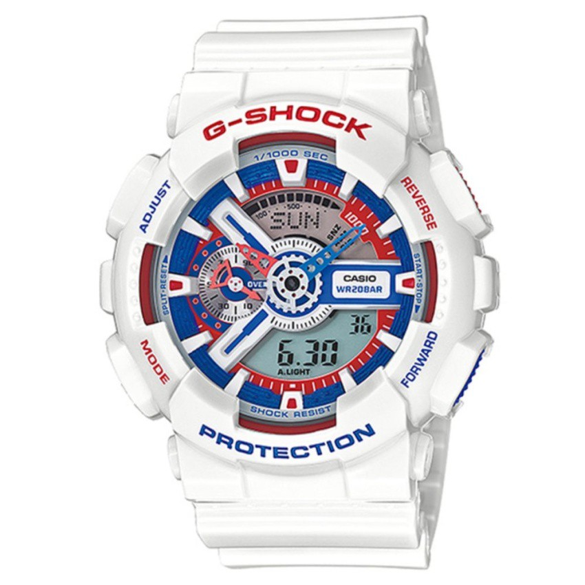 Casio G-Shock นาฬิกาข้อมือผู้ชาย สายเรซิ่น รุ่น GA-110TR-7A - สีขาว