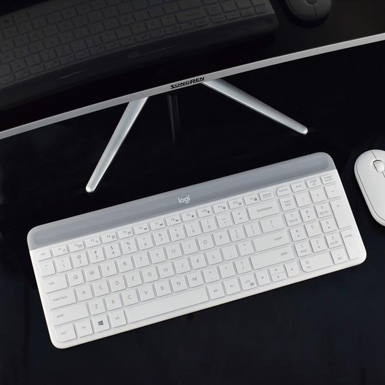 แผ่นซิลิโคนคีย์บอร์ดกันฝุ่นกันฝุ่นสําหรับ Logitech Mk470 K580 Mk 470