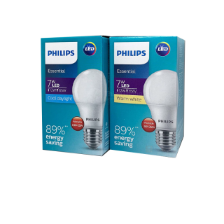 Philips หลอดไฟ ฟิลิปส์ LED Bulb 7W E27 รุ่น Essential