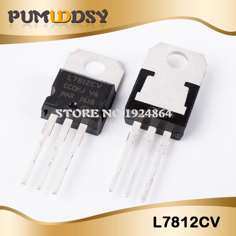 ไอซีควบคุมแรงดันไฟฟ้า L7812CV TO-220 L7812 LM7812 7812 10 ชิ้น