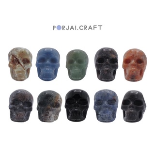 Skull carved natural crystals คริสตัลแกะสลักหัวกะโหลก