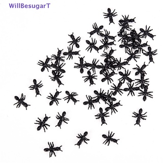 [WillBesugarT] ของเล่นมดพลาสติก สีดํา สําหรับตกแต่งปาร์ตี้ฮาโลวีน 50 ชิ้น ต่อล็อต [ใหม่]