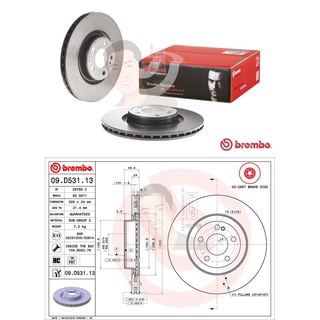 09 D531 13 จานเบรค ล้อ R (ยี่ห้อ BREMBO) รุ่น HC/PVT Benz C43 W205 W213 X253 C253 C257 ปี2016-2018***ราคาต่อข้าง