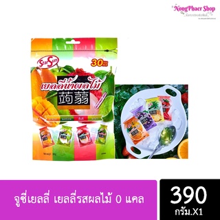 [10ห่อ/300-.]Juicy Jellyจูซี่เยลลี่ เยลลี่รสผลไม้ 0 แคล พร้อมส่งค่ะ