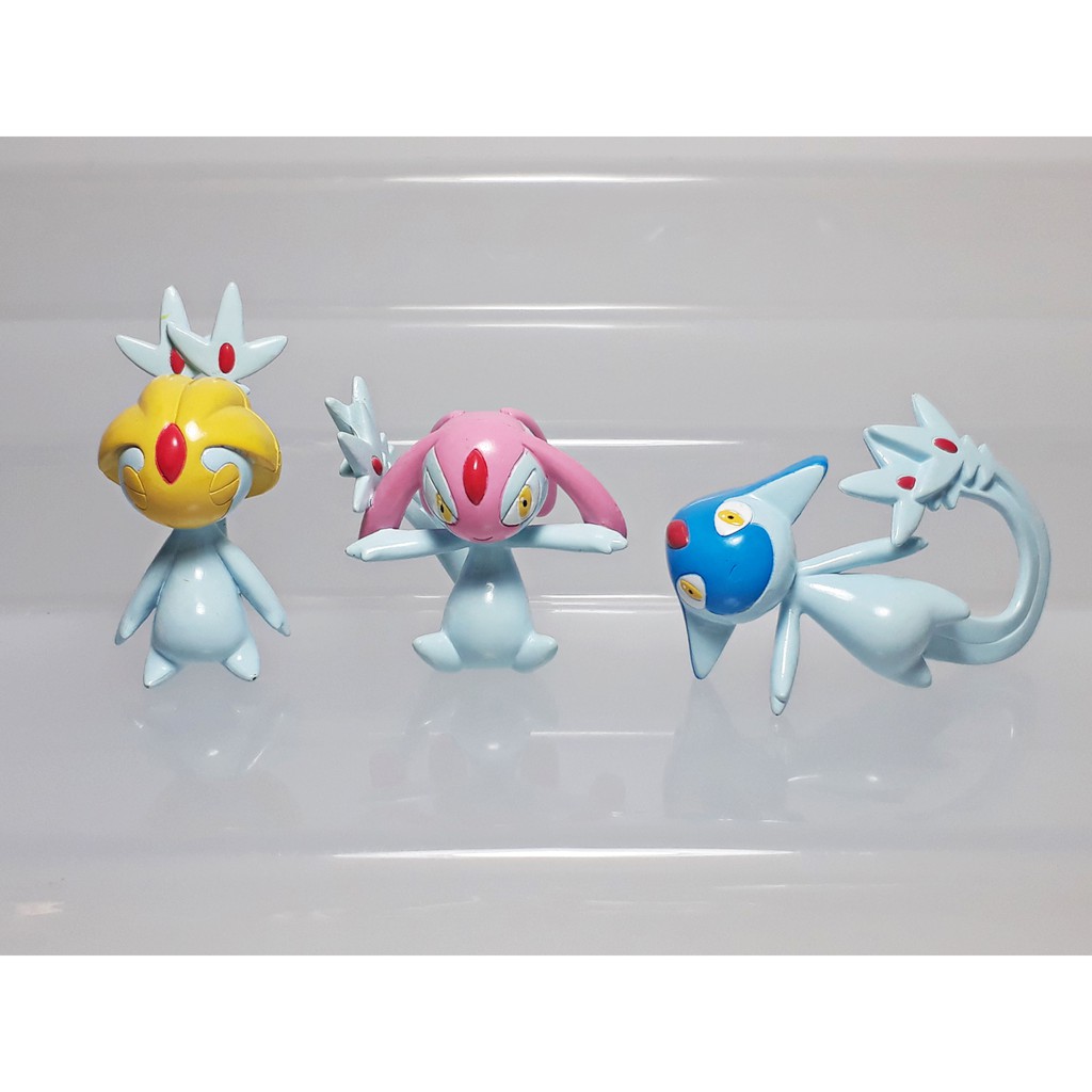 ฟิกเกอร์ โมเดล โปเกมอน ยุคซี เอ็มริต อักนอม ชุด 3 ชิ้น แท้ สูง 1.5-2 นิ้ว Uxie Mesprit Azelf Pokemon