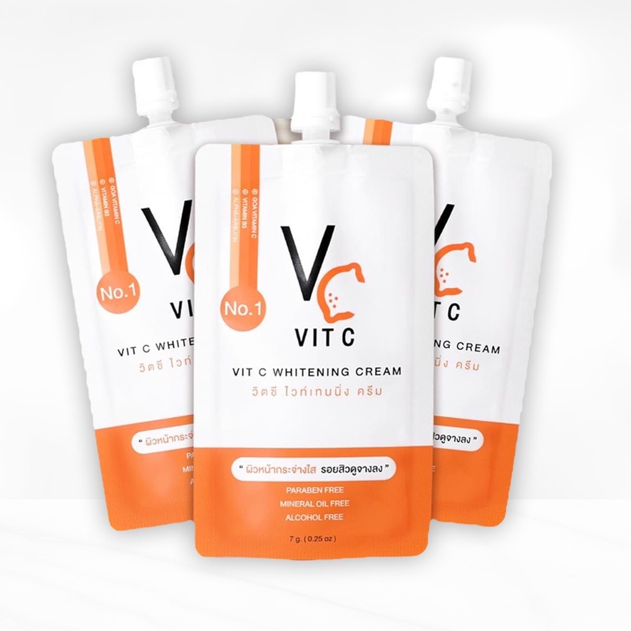 ครีมซอง น้องฉัตร Vit C Whitening Cream