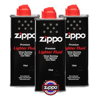 Zippo 3141 ﻿น้ำมันไฟแช็กซิปโป้ของแท้ จำนวน 3 กระป๋อง ขนาด 4 ออนซ์ (125 ml.) x 3 cans of Zippo fluid